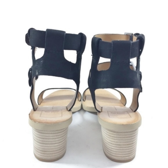 Dolce Vita Black Nubuck Leather Strappy Sandals - Picture 4 of 7